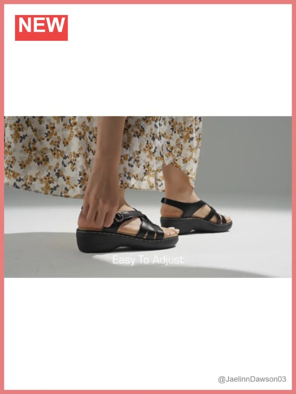 Open Toe Wedge Sandals with Cushioned Footbed, Adjustable Straps